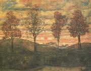 Egon Schiele Four Trees (mk12)